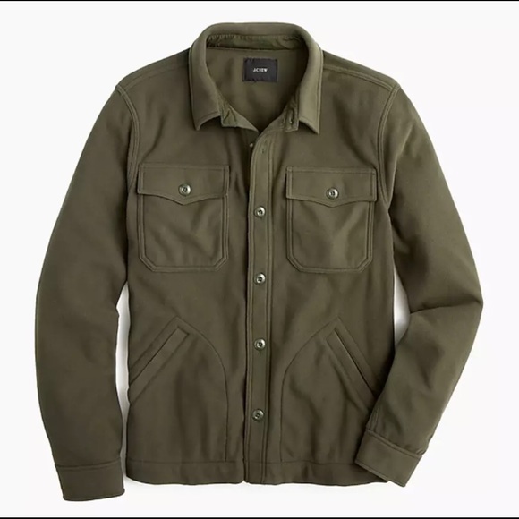 J Crew Mens Polar Fleece Overshirt 